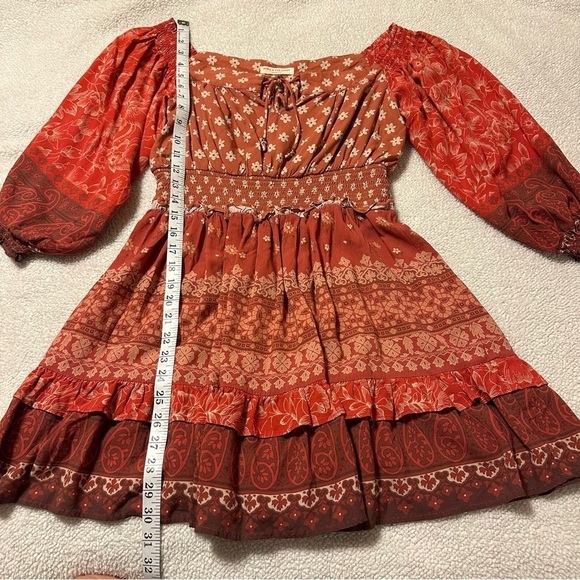 Spell & the Gypsy Tuula Gypsiana Playdress Peasant Boho Mini Dress Ruffle Tiered - Picture 7 of 16